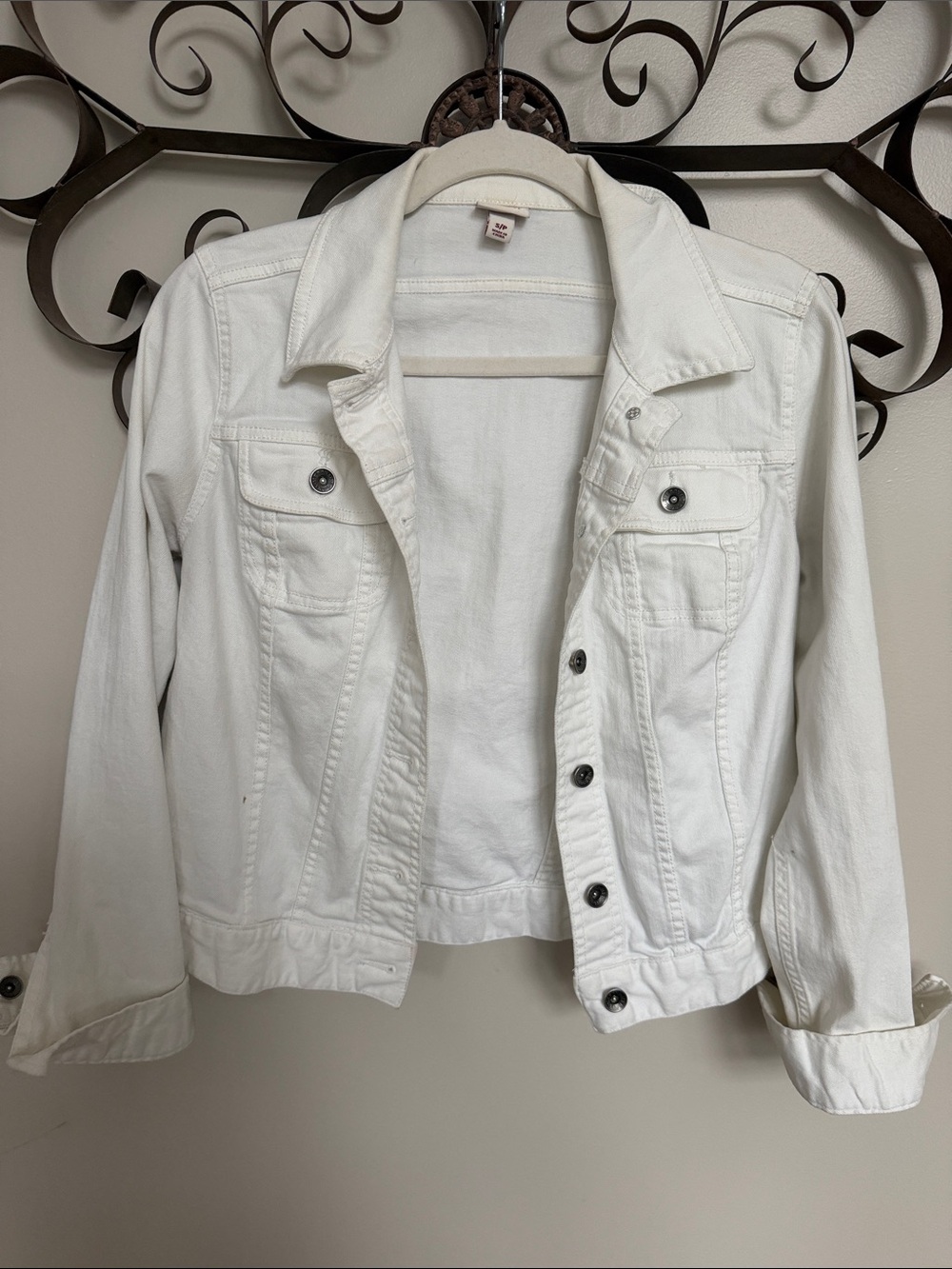Merona White Denim Jean Jacket
